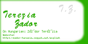terezia zador business card